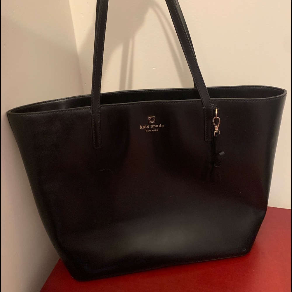 Kate Spade black leather tote